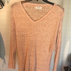 Light pink/tan Calvin Klein v-neck sweater